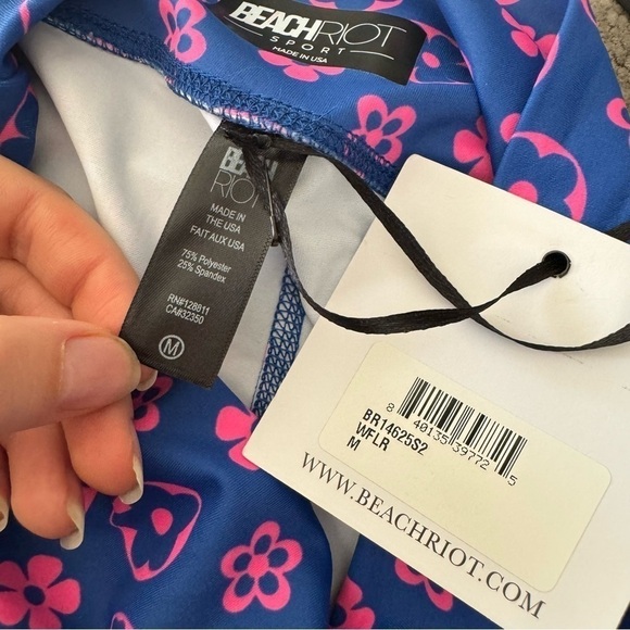 Beach riot sport piper wavy floral high waisted leggings medium NWT - Picture 7 of 8